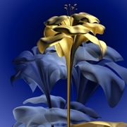 imagen arte flor dorada